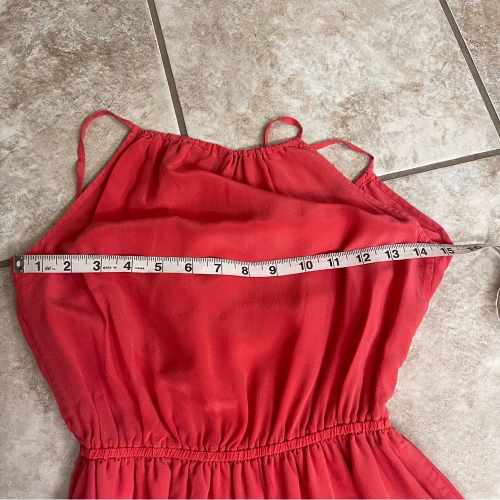 J Crew Coral Peach Silk Chiffon Maxi Gown in Coral, Women's Size 2 Petite - Picture 4 of 13